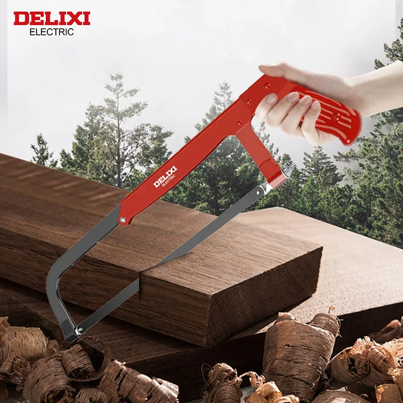 DELIXI ELECTRIC Hacksaw All-steel Heavy-duty Household Small Hand-held Saw,Adjustable Spacing,for Metal,Pipe,PVC,Wood Cutting - Image 6