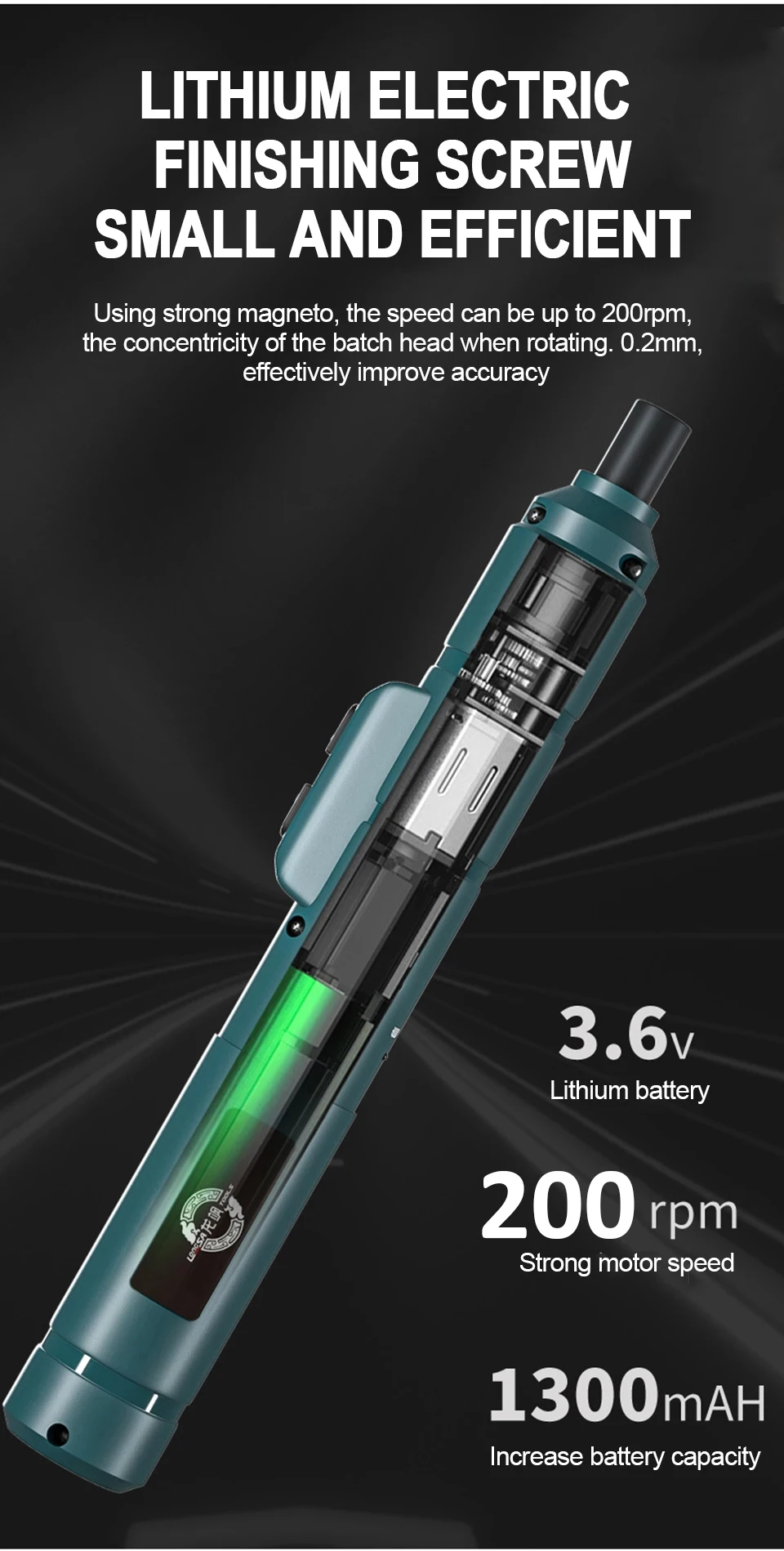 Mini Wireless Electric Screwdriver Set Cordless USB Rechargeable Screwdriver 3.6V 200r/Min Home Electric Drill - Image 17