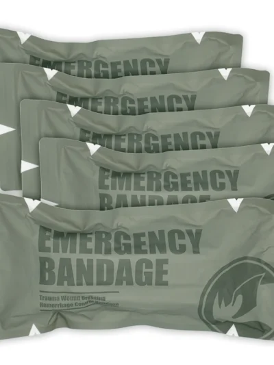 RHINO RESCUE 4/6" Israeli Style Emergency Bandage, Trauma Wound Dressing, Combat Tactical First Aid Kit IFAK Supplies