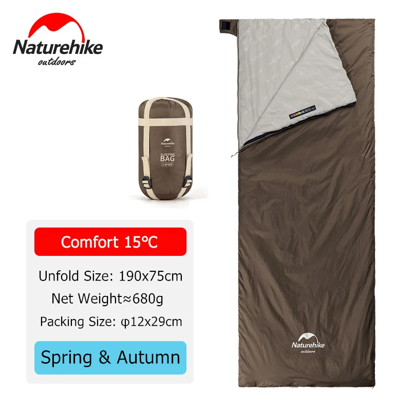 Naturehike Sleeping Bag Ultralight Waterproof Cotton Sleeping Bag Nature Hike Summer Hiking Camping Tent Sleeping Bag - Image 10