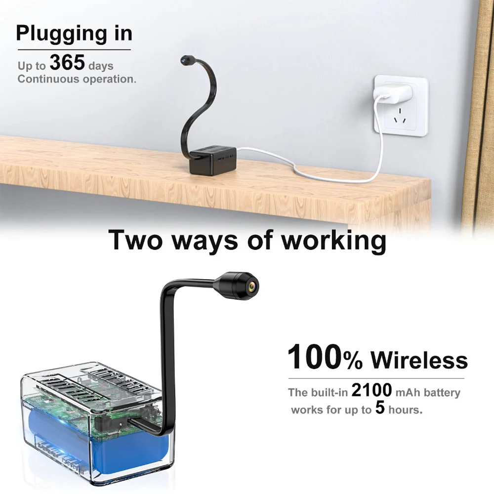 Mini Camera 1080P HD WiFi Wireless Camera Video Recorder Home Security Surveillance Motion Detection P2P Camcorder Remote View - Image 17