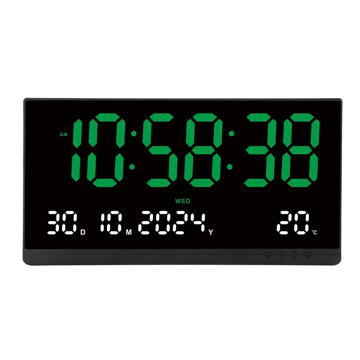21 Inch Large Digital Wall Clock USB Powered Time Calendar 12/24H Time/Day/Month/Year/Temp Display Electronic LED Alarm Clock - Image 9