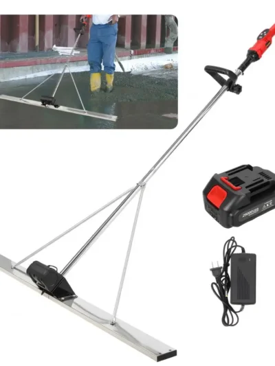Power Screed Concrete Vibratory Tool, Cordless Brushless 3000-6000RPM Cement Finishing Leveler with 59" Stainless Steel Board