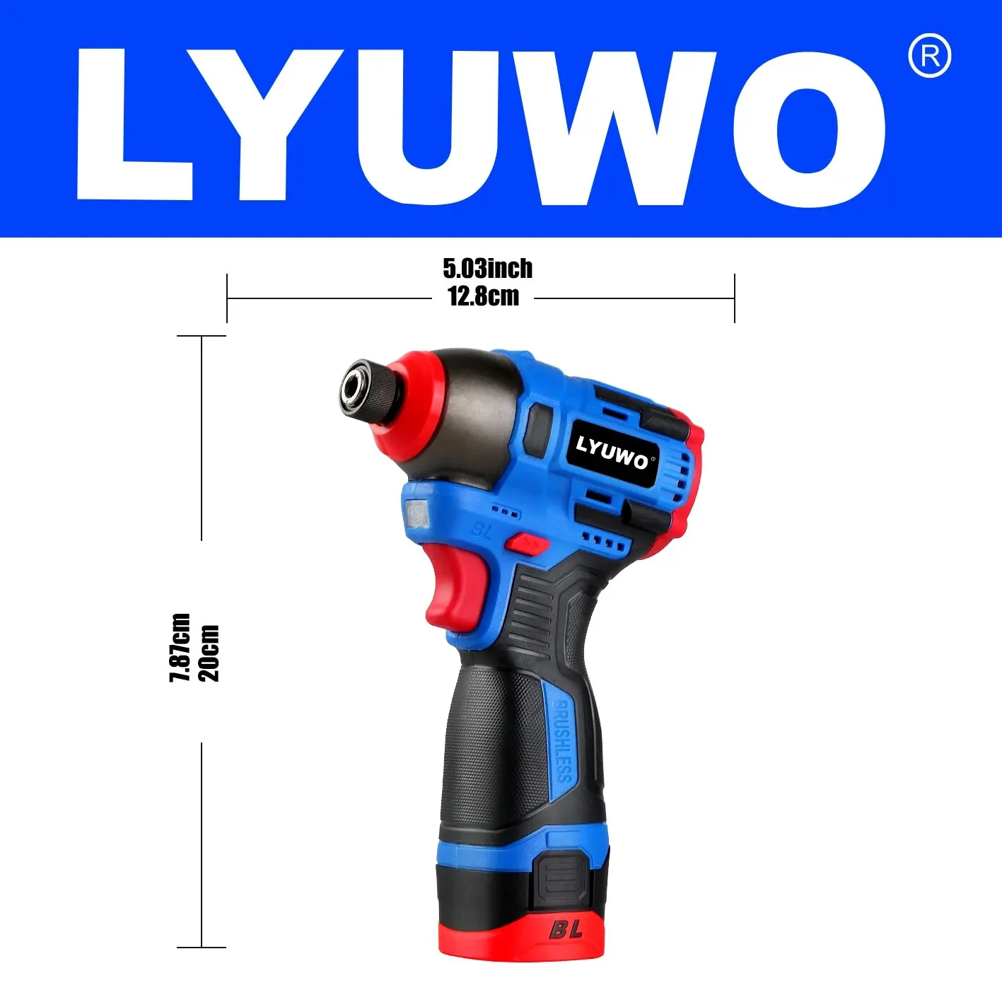 LYUWO Brushless 16V Electric Screwdriver With a Large Torque Of 160N. M, Impact Type Cordless Drill, Household Multi-functiona - Image 2
