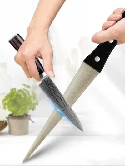 Whetstone Stone Diamond Knife Sharpener Knife Sharpening Curved Surface for Knife Scissors Honing Bar Kitchen Grinding Tool