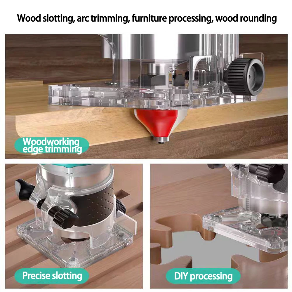 Brushless Electric Trimmer Woodworking Trimming Machine Wood Router Milling Engraving Slotting Machine Fit Dewalt 18V Battery - Image 6