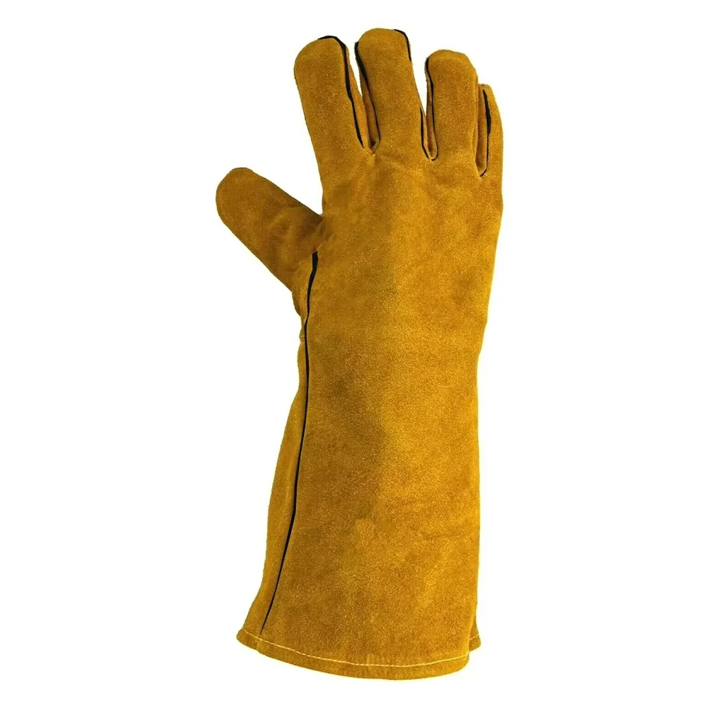 Personal Protective Mittens Flower Arrangement Gloves Cowhide Split Leather Welding High Performance Gardening Gloves - Image 10