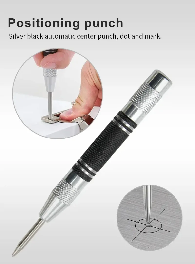 2pc Spring Type Glass Striker Automatic Center Punch Locator Window Breaker Centering Punch Tool - Image 9