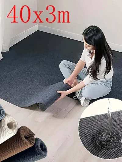 40cmX3m Kitchens Bedroom Rug Water Uptake Home Decor Self-adhesive Room Decoration Bathroom Rugs Solid Color Carpet Living Room