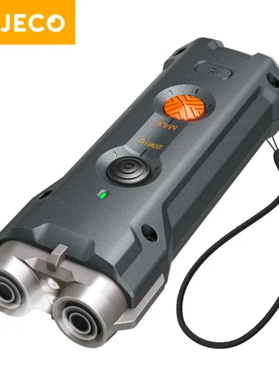 ROJECO 2 In 1 Training & Anti Barking Device Ultrasonic Dog Repeller With Flashlight Stop Attack Rechargeable Repeller For Dog