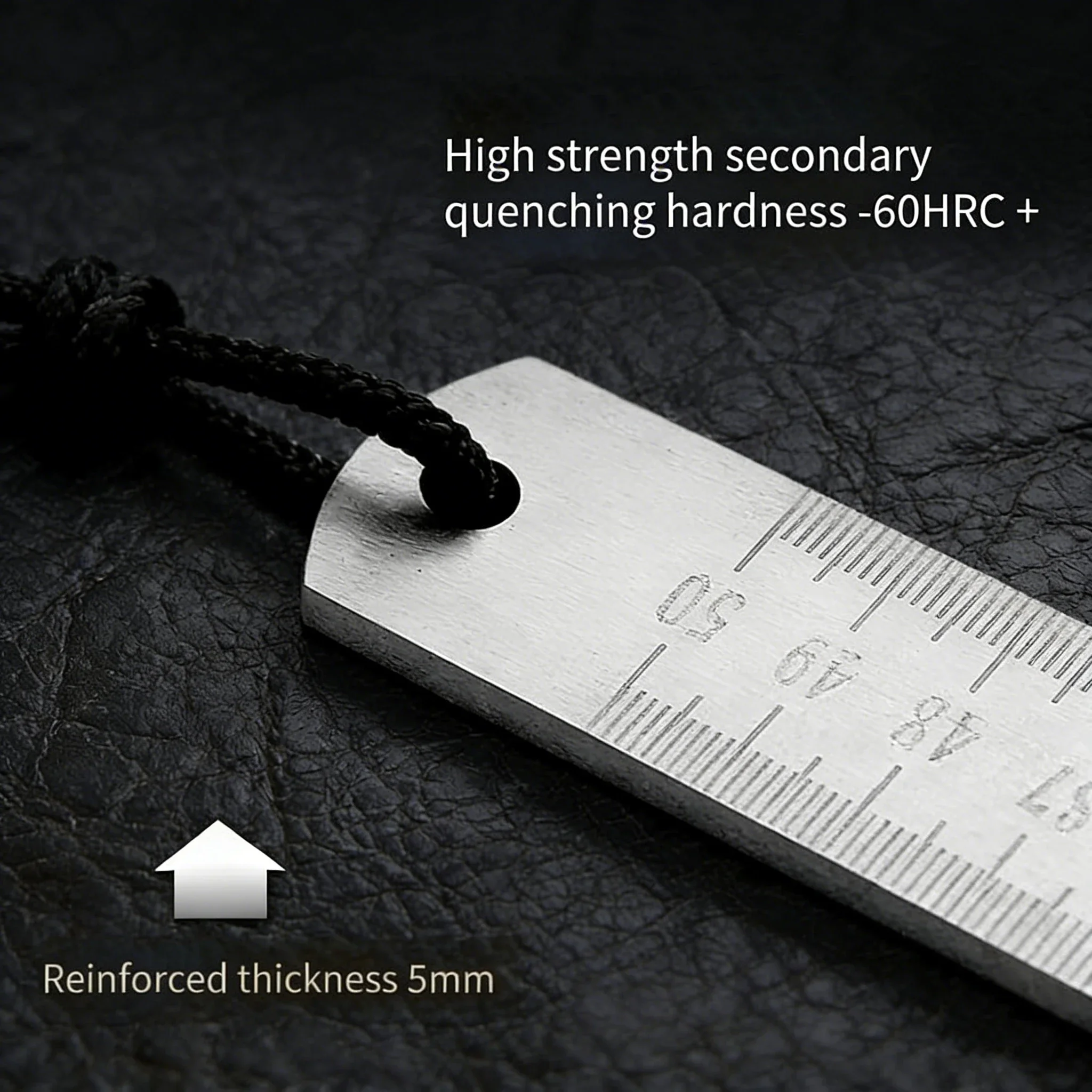 Engineered for Emergencies: 50cm Stainless Steel Ruler with Hardened Tip for Measurement & Window-Breaking - Image 4
