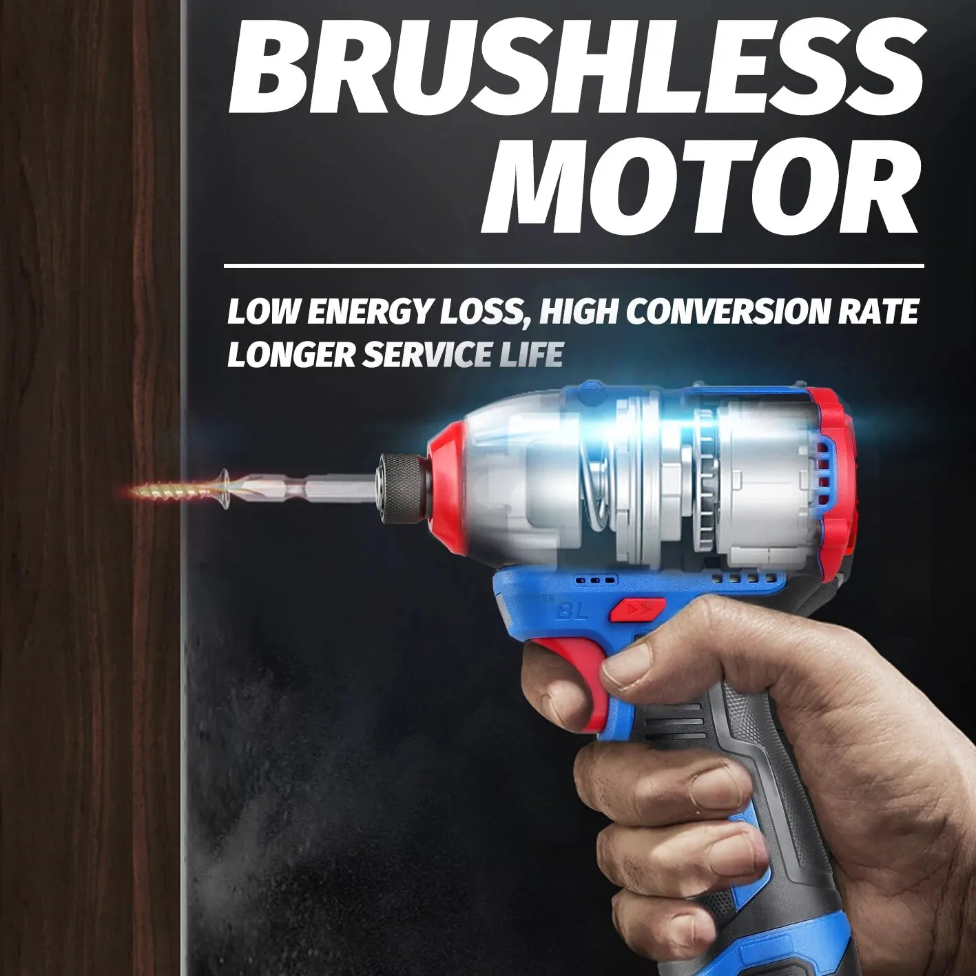 LYUWO Brushless 16V Electric Screwdriver With a Large Torque Of 160N. M, Impact Type Cordless Drill, Household Multi-functiona - Image 3
