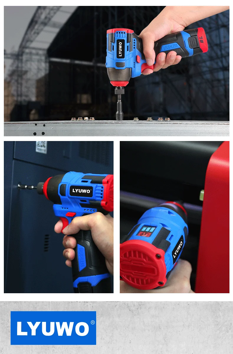 LYUWO Brushless 16V Electric Screwdriver With a Large Torque Of 160N. M, Impact Type Cordless Drill, Household Multi-functiona - Image 17