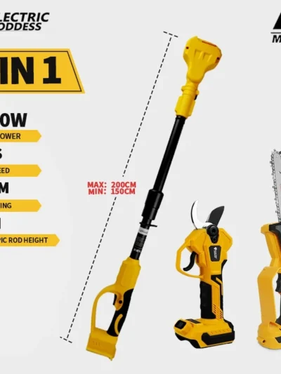 Brushless 6 Inch Electric Chainsaw Telescoping Pole Pruner High Branch Saw Garden Tree Pruning Tool For Dewalt 20V Battery Pin